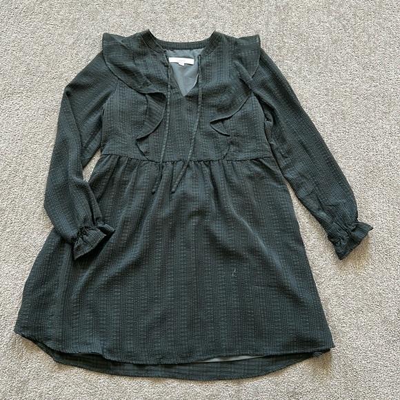 Loft | Babydoll Dress | Green checkered | Small - Picture 1 of 3